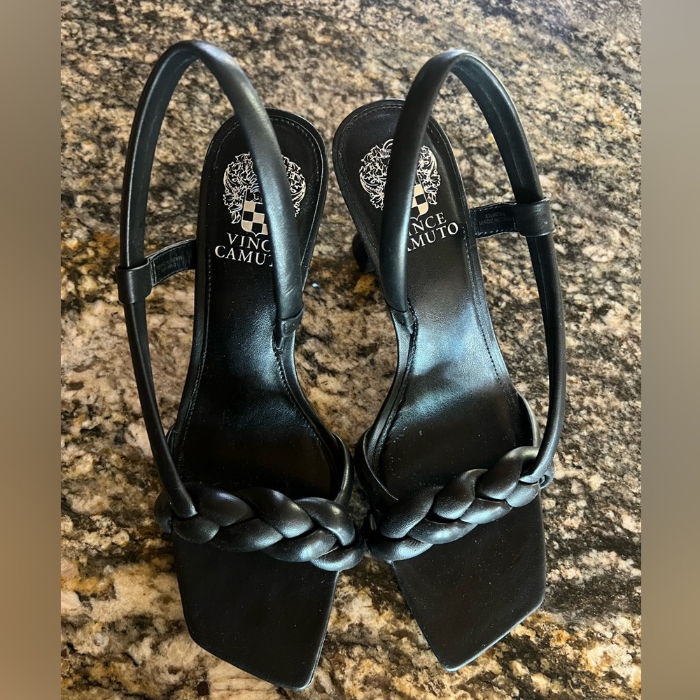 Vince Camuto Sling Back Black Heels